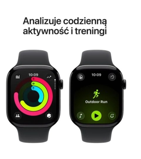 Watch Series 11 GPS koperta 46 mm z aluminium w kolorze onyksu, pasek sportowy w kolorze czarnym - rozmiar M/L