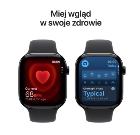Watch Series 11 GPS koperta 46 mm z aluminium w kolorze onyksu, pasek sportowy w kolorze czarnym - rozmiar M/L
