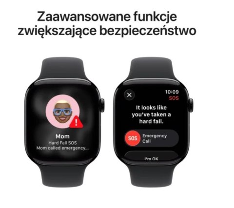 Watch Series 11 GPS koperta 46 mm z aluminium w kolorze onyksu, pasek sportowy w kolorze czarnym - rozmiar M/L