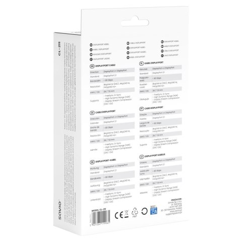 Kabel CL-211 Displayport 2.1 3m