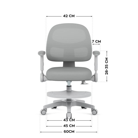 Fotel obrotowy Junior 5.0 Grey