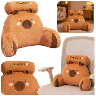 Oparcie Fotel Podparcie Pod Plecy Na Fotel Łóżko Kapibara Brązowy 60 x40 cm LEAN Toys