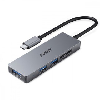 HUB USB-C CB-C63 aluminiowy | Ultra Slim | 4w1 | 3xUSB 3.1 | 1xMicroSD i SD