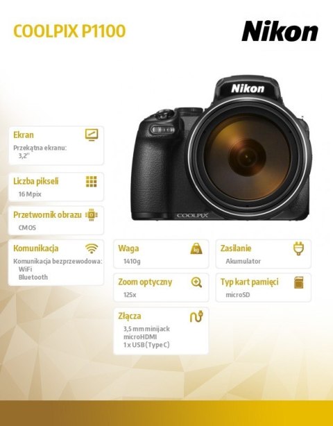 Aparat P1100 czarny
