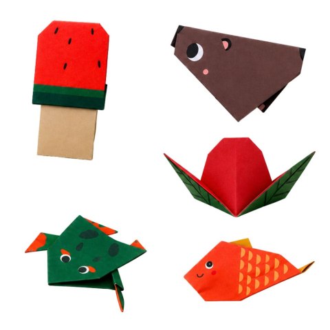 Kolorowy Zeszyt z Origami Dla Dzieci Zwierzęta Poziomy Trudności 30 Arkuszy LEAN