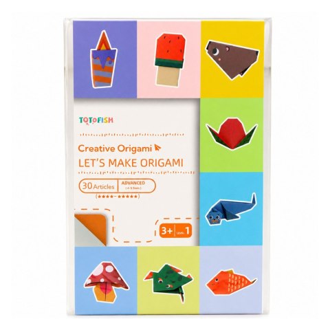 Kolorowy Zeszyt z Origami Dla Dzieci Zwierzęta Poziomy Trudności 30 Arkuszy LEAN