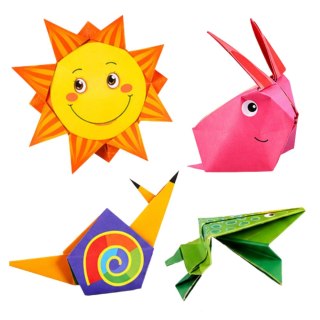 Zestaw Do Origami Papier Kolorowy Książeczka Instruktażowa 100 Arkuszy LEAN