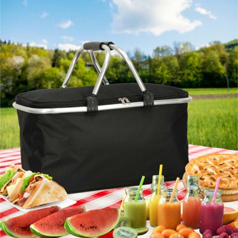Kosz termiczny piknikowy składany czarny Kik Sp. z o. o. Sp. k.