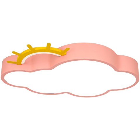 Lampa LED sufitowa plafon do pokoju dziecięcego ściemniana + pilot chmurka różowa Kik Sp. z o. o. Sp. k.