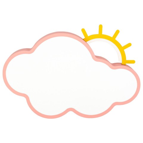 Lampa LED sufitowa plafon do pokoju dziecięcego ściemniana + pilot chmurka różowa Kik Sp. z o. o. Sp. k.