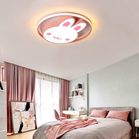Lampa LED sufitowa plafon do pokoju dziecięcego ściemniana + pilot króliczek Kik Sp. z o. o. Sp. k.