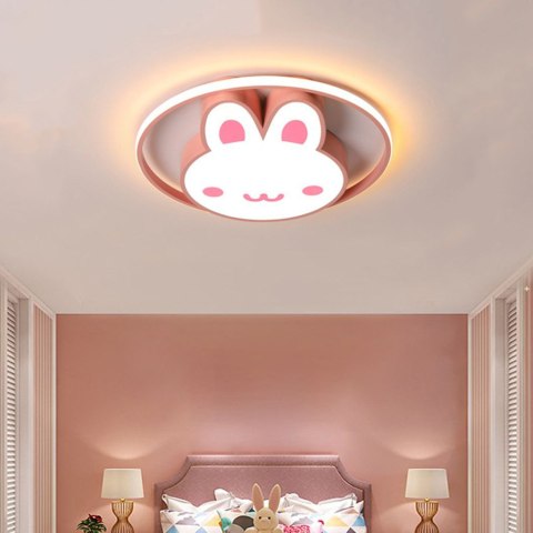 Lampa LED sufitowa plafon do pokoju dziecięcego ściemniana + pilot króliczek Kik Sp. z o. o. Sp. k.