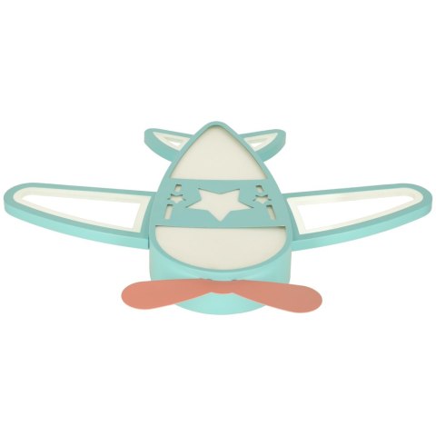 Lampa LED sufitowa plafon do pokoju dziecięcego ściemniana + pilot samolot Kik Sp. z o. o. Sp. k.