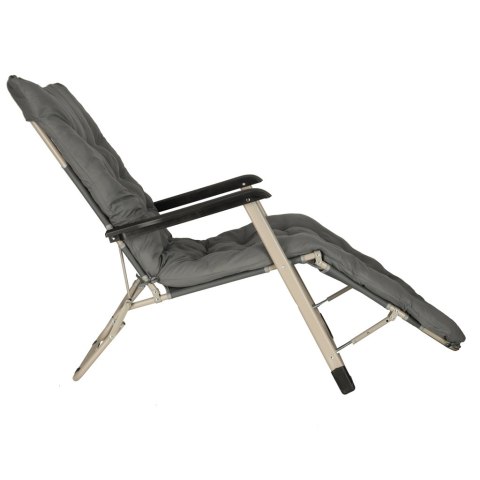 Leżak ogrodowy LUARO fotel składany turystyczny z poduszką szary Kik Sp. z o. o. Sp. k.