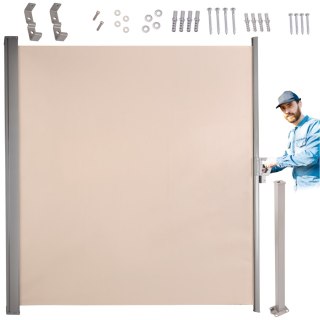 Markiza boczna tarasowa LUARO parawan zwijany 180 x 400 cm beżowy Kik Sp. z o. o. Sp. k.
