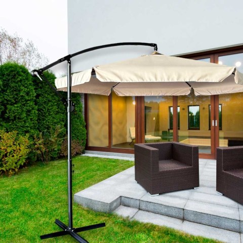 Parasol ogrodowy LUARO duży składany z wysięgnikiem 290cm beżowy Kik Sp. z o. o. Sp. k.