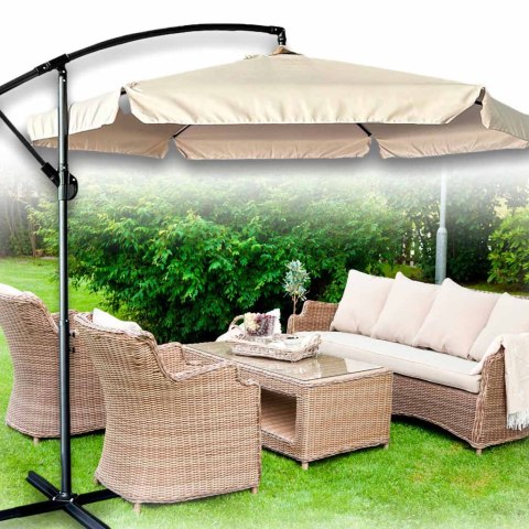Parasol ogrodowy LUARO duży składany z wysięgnikiem 290cm beżowy Kik Sp. z o. o. Sp. k.