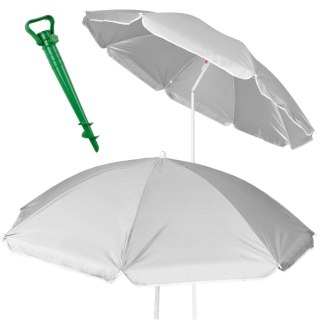 Parasol ogrodowy plażowy regulowany łamany składany UV 150cm szary Kik Sp. z o. o. Sp. k.