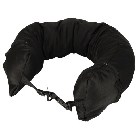 Poduszka turystyczna podróżna rogal zagłówek na szyję schowek do wypełnienia czarna Kik Sp. z o. o. Sp. k.