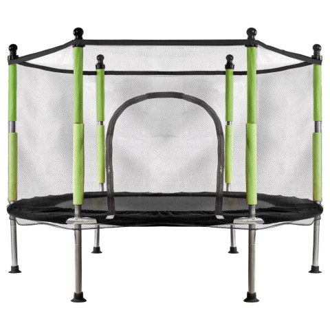 Trampolina do domu ogrodu dla dzieci siatka piłki 140cm 55inch zielona Kik Sp. z o. o. Sp. k.