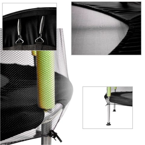 Trampolina do domu ogrodu dla dzieci siatka piłki 140cm 55inch zielona Kik Sp. z o. o. Sp. k.