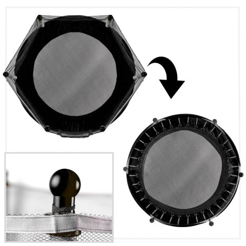 Trampolina do domu ogrodu dla dzieci siatka piłki 140cm 55inch zielona Kik Sp. z o. o. Sp. k.