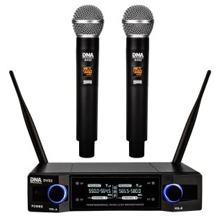 DNA DVS2 - Mikrofon bezprzewodowy, 2x nadajnik doręczny + baza, pasmo UHF 560-590 MHz