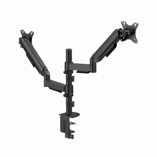 GEMBIRD BIURKOWE, REGULOWANE RAMIĘ/UCHWYT NA DWA MONITORY OD 17" DO 32", OBCIĄŻENIE DO 9 KG