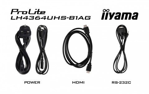 Monitor 43 cale LH4364UHS-B1AG 24/7,VA,ANDROID14,4K,500cd,4000:1,2xHDMI,USB-C,RJ45, RS-232c, IR, 2x10W, 2xUSB, UCHWYT ŚCIENNY