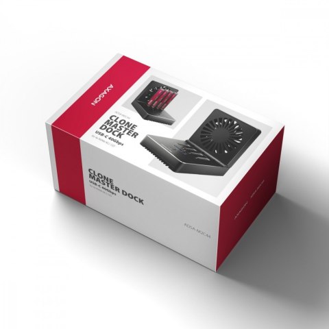 ADSA-M2C44 Stacja dokująca USB4 dla 4x M.2 NVMe SSD z funkcją klonowania dysków bez komputera, z wentylatorem chłodzącym