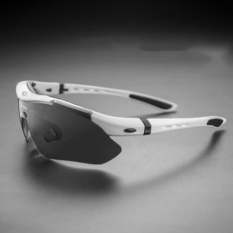 Okulary rowerowe polaryzujące 10002 - ZESTAW - białe ROCKBROS