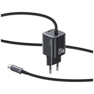 Ładowarka sieciowa JC Series CC261 20W GaN Fast Charger wbudowanykabel USB-C czarna