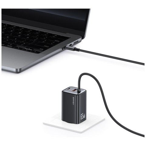 Ładowarka sieciowa JC Series CC266 65W GaN Fast Charger wbudowanykabel USB-C biała