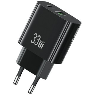 Ładowarka sieciowa T65 33W Fast Charging 1xUSB-C 1xUSB-A czarna