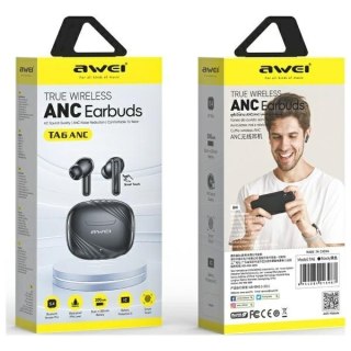 Słuchawki bluetooth 5.3 TA6 ANC czarne TWS