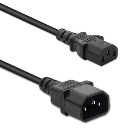 Kabel zasilający do UPS | IEC C13/C14 | 3x1.0mm2 | 1.5m