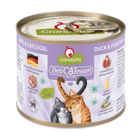GranataPet DeliCatessen kaczka i drób karma mokra dla kota 200g