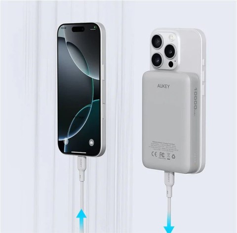 PB-MS04 White Qi2 MagSafe PowerBank 10000mAh 20W PD