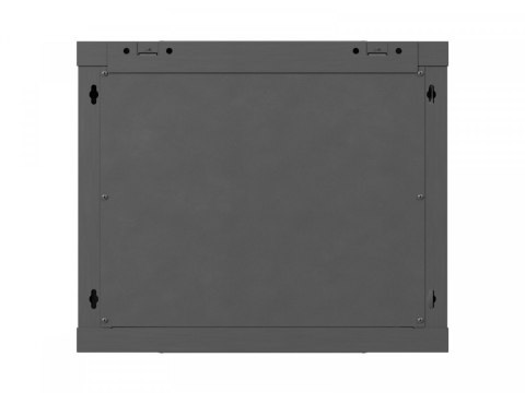 Szafa instalacyjna rack wisząca 19 cali 9U 600x600 czarna drzwi perforownae ( flat pack)