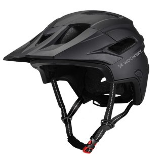 Kask rowerowy fullface z odpinanym daszkiem 57-62 cm - czarny WOZINSKY
