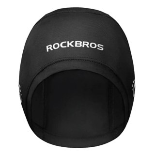 Czapka rowerowa kolarska z wycięciami na okulary - czarna ROCKBROS