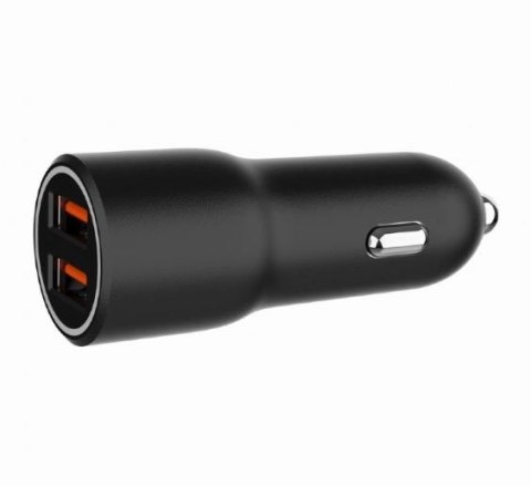 Ładowarka samochodowa 2xUSB-A QC3.0 36W czarna Gembird