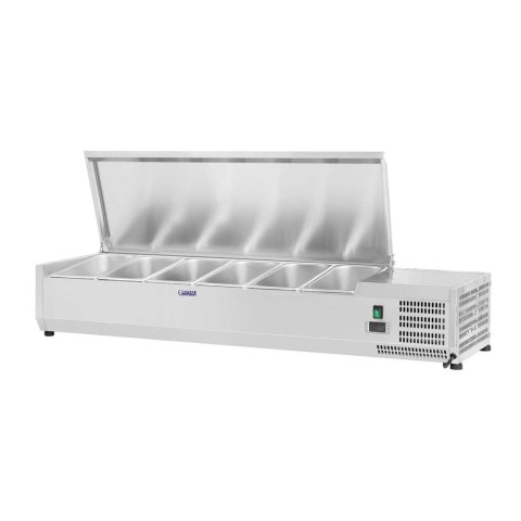 Nadstawa chłodnicza ze stalową pokrywą 6x GN1/4 140cm Royal Catering
