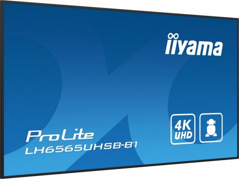 *IIYAMA 65'LH6565UHSB-B1, 24/7,IPS,ANDROID.11,4K,800cd, iiSignage2, SDM, 2x HDMI, DP, 2x USB,2x 10W, RJ45, WiFi, 4/32GB, PIO