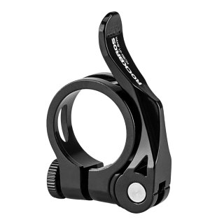 Obejma rowerowa zacisk do sztycy 27.2 i 28.6 mm pod siodełko z szybkozamykaczem - czarna ROCKBROS