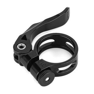 Obejma rowerowa zacisk do sztycy 27.2 i 28.6 mm pod siodełko z szybkozamykaczem - czarna ROCKBROS