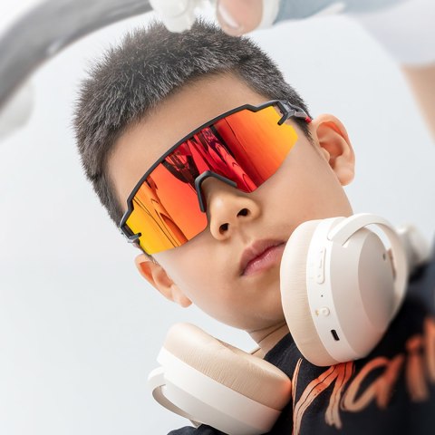 Okulary rowerowe polaryzacyjne dla dzieci z filtrem UV - czarne ROCKBROS