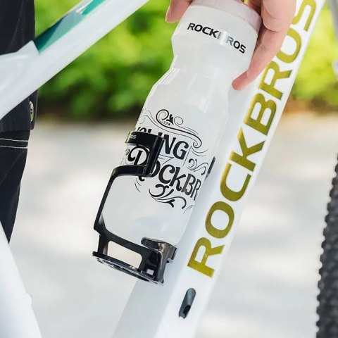 Uchwyt rowerowy na butelkę bidon mocowanie szyjką do dołu - czarny ROCKBROS