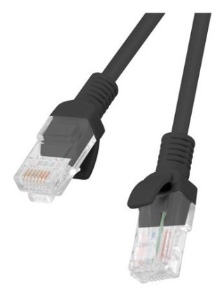 Kabel UTP Lanberg PCU5-10CC-0025-BK (RJ45 - RJ45 ; 0,25m; UTP; kat. 5e; kolor czarny)