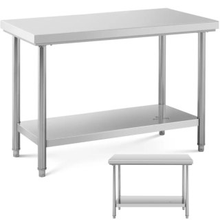 Stół blat roboczy centralny stalowy z półką 120 x 60 cm Royal Catering